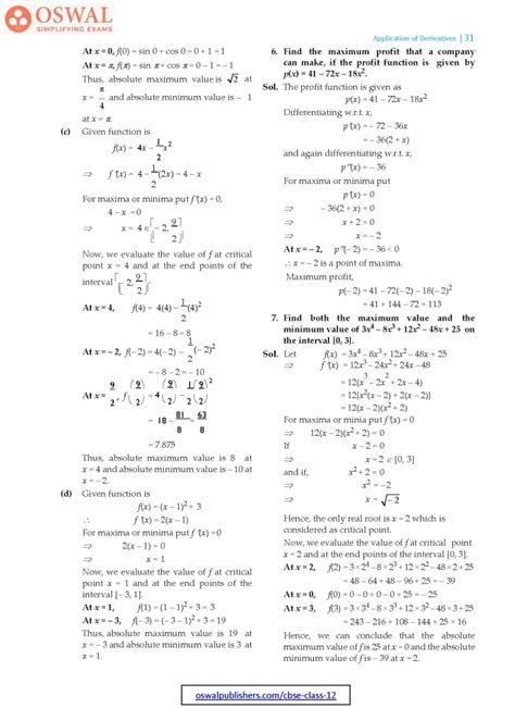 NCERT Solutions for Class 12 Maths Chapter 6 Application of Derivatives