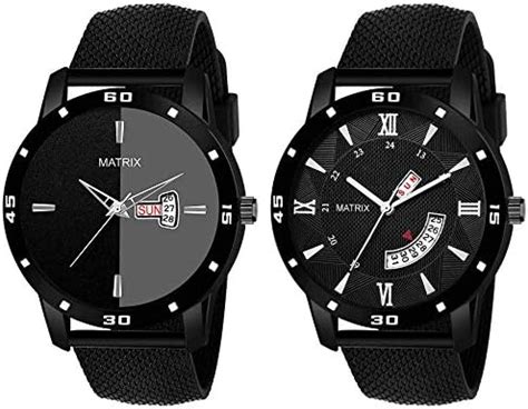 Buy Matrix Men Silicone Swap Analogue Black Dial Watch With ...