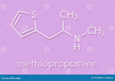 Methiopropamine MPA Recreational Drug, Chemical Structure Skeletal ...