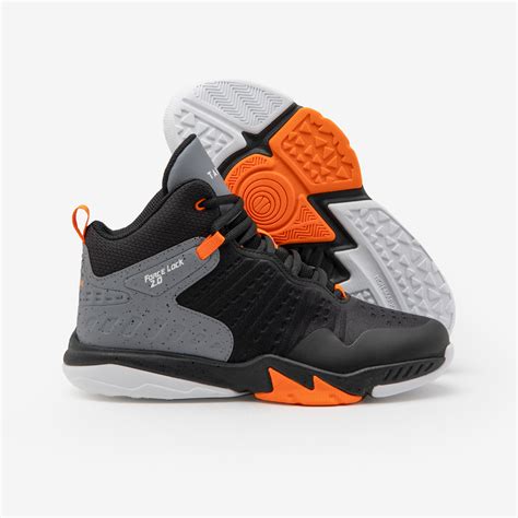Kids' Basketball Shoes SS500 High - Black/Orange TARMAK | Decathlon