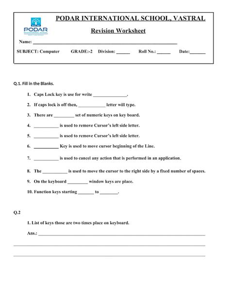 Computer Shortcut Keys Worksheet 的图像结果