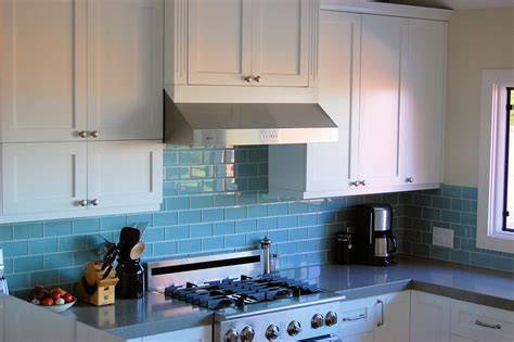 Blue Glass Subway Tile Kitchen Backsplash – Things In The Kitchen