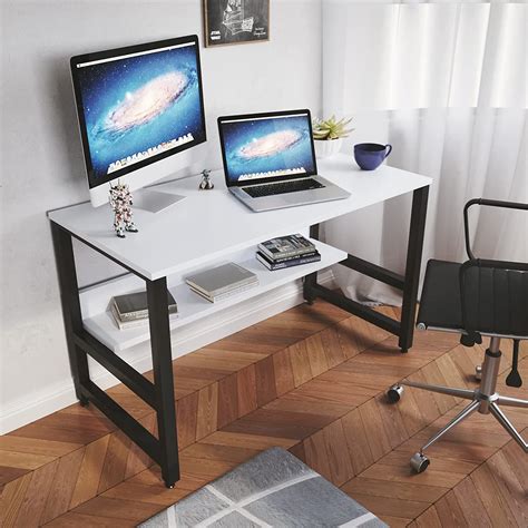 LAD Workspaces® - Ichiban Mini - 2 Tier Engineered Wood Study Table, L ...