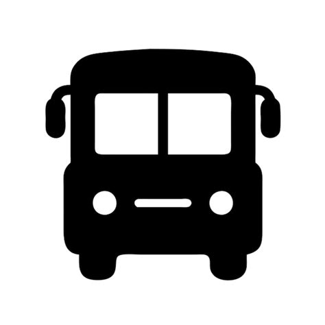 Pictogramme de la vue de devant de l'autobus scolaire | Vecteur Premium ...