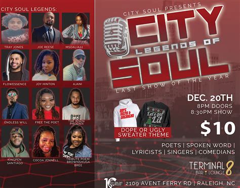 Legends of City Soul Open Mic, Terminal 8 - Bar & Lounge, Raleigh, 20 ...