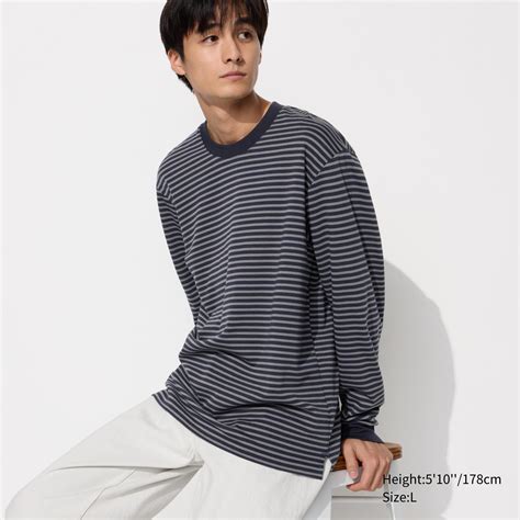 Check styling ideas for「AIRism Cotton Striped T-Shirt Long Sleeve ...