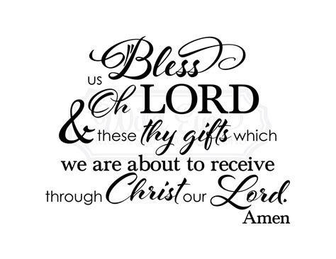Kitchen Blessing-dining Room Blessing Vinyl Wall Decor-bless Us Oh Lord ...