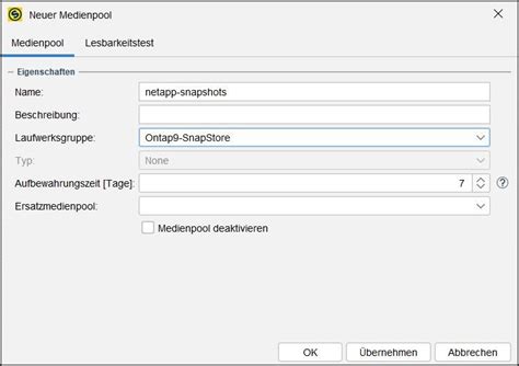 5 0 0: NetApp Storage Snapshots Sicherung - SEPsesam