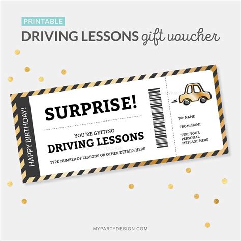 Image result for Driving Lessons Gift Voucher Template