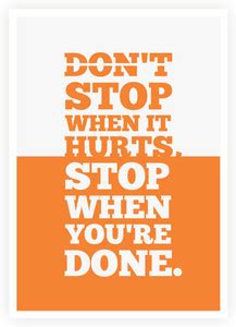 Stop When You're Done Gym Motivational Quotes Paper Print - Quotes ...