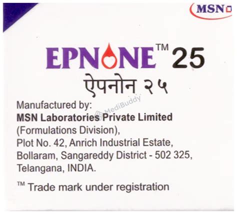 Epnone 25mg Tablet: Price, Uses, Side Effects & How to Use - MediBuddy