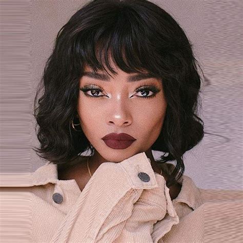 Buy Short Bob Human Hair Wig Black Curly Wigs for Women Wavy Hair with ...