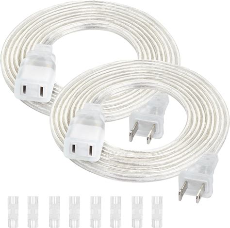 Amazon.com: Clear Extension Cord 6 Feet, UL-Certified Power Extension ...