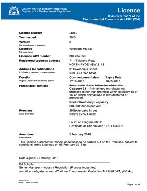 Fillable Online WA Environmental Protection Act reform - release of ...