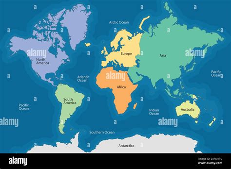 Clear World Map with Continents and Oceans 的图像结果