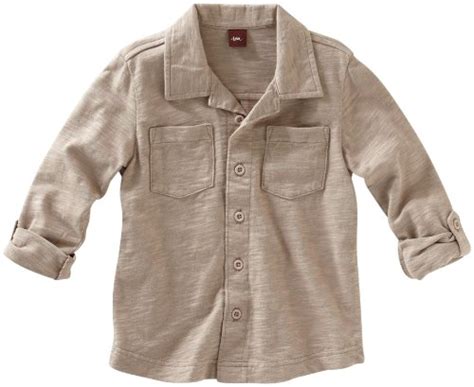 Buy Tea Collection Little Boys' Roll up Sleeve Slub Polo, Praline, 5 at ...