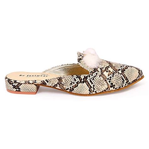 Buy RV Footwear Women's Girls Ballet Back Open Snake Print Flat Bellies ...