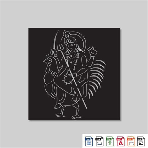2D Modern Art Bahucharaji Laser cutting design – ArtElora