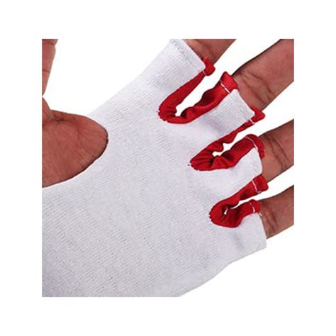 Buy Omtex Cricket White Inner Gloves Cut Fingures - Professional Online