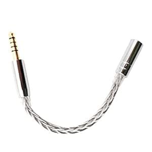 Xinhs 2.5MM Female to 4.4MM Male Adapter Cable for IEMs, 8 Strands ...