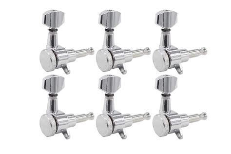 6R Inline Chrome Guitar Locking Tuners Tuning Pegs Keys Machine Heads ...