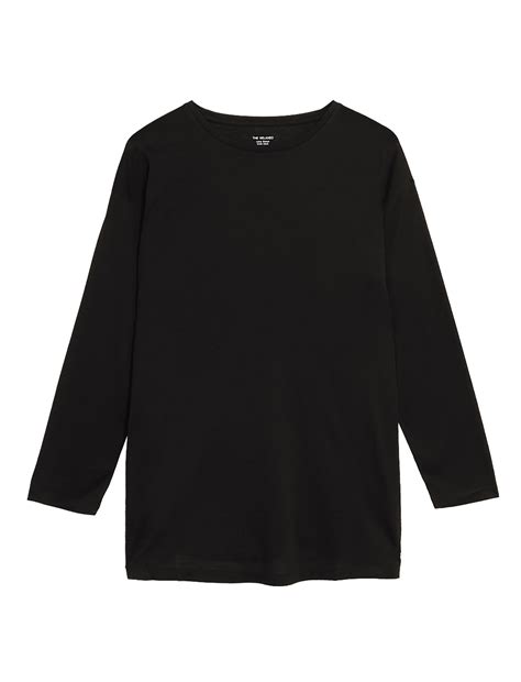Buy Relaxed Long Sleeve Longline Top at Marks & Spencer