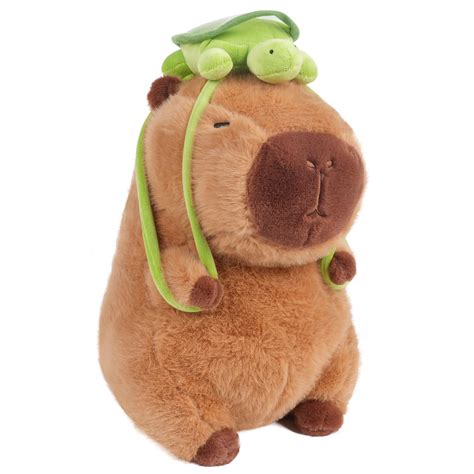 Buy 12inch Cute Capybara Plush with Turtle Backpack, Capybara Stuffed ...