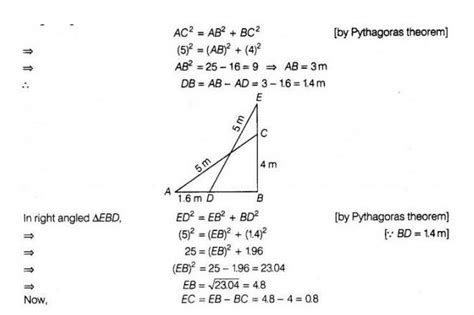 A 5m long ladder is leaning place during towards a vertical wall ...