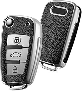 JVCV® Premium Soft TPU Leather Pattern Key Cover Compatible with Audi ...