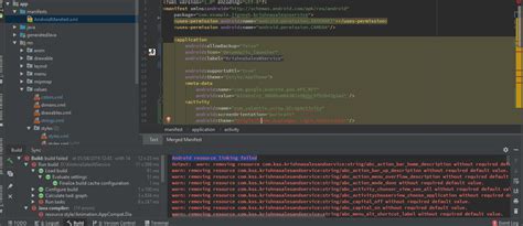Image result for Android Resource Linking Failed Error