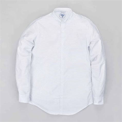 White Striped Mandarin Collar Dad & Son Shirt - Bonorganik