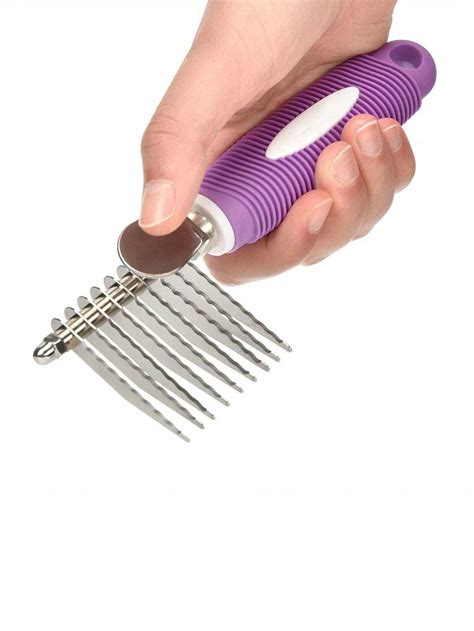 Pet Long Hair Detangling Brush, Dematting Comb For Long Haired Dogs ...