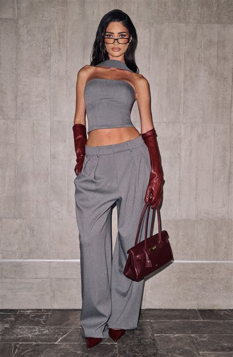 Shop Grey Top - Kerry Top in Grey Marl | Babyboo Fashion