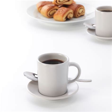 DINERA espresso cup and saucer, beige, 9 cl (3 oz) - IKEA