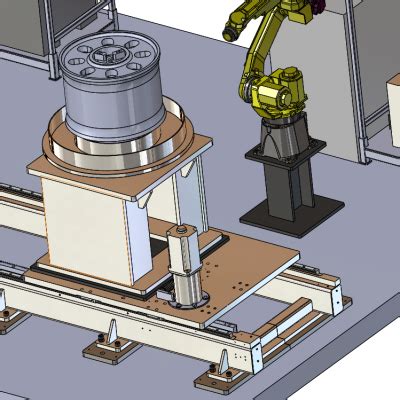 飞机轮毂机器人干冰自动流水线清洗工作站3D模型下载_三维模型_STEP模型 - 制造云 | 产品模型