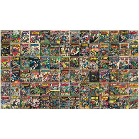 RoomMates Marvel Comic Cover Peel and Stick Wallpaper Mural | Removable ...