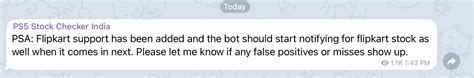 PS5 India Restock Telegram Bot Gets Flipkart Support