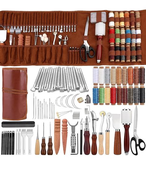 Leather Craft Tools Leather Working Tools Kit With Custom Storage Bag ...