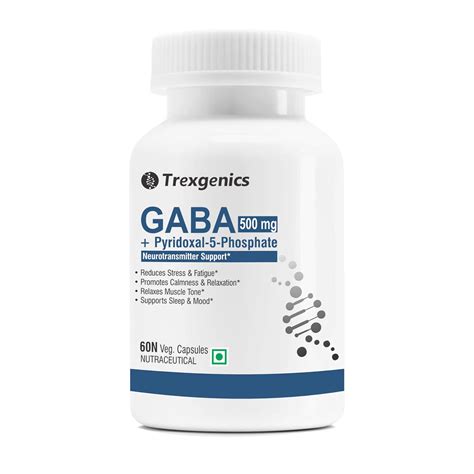 Trexgenics GABA (Gamma aminobutyric aicd) 500 mg, Pyridoxal 5 Phosphate ...