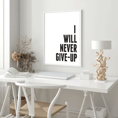 Never Give Up Office Décor Poster For Inspiration – Nook At You
