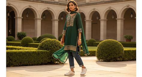 College Girl Ethnic Guide: Kurtis with Jeans and Sneakers – Shreekama