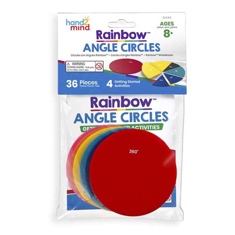 Buy hand2mind Rainbow Angle Circles, Learn About Angles and Degrees ...