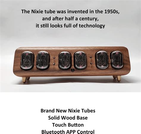 Buy Real IN-12 Nixie Tube Clock with Light Senor, Bluetooth / Remote ...