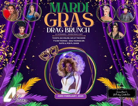 Drag Me To Brunch Mardi Gras, 8011 Thomas Dr, Panama City Beach, FL, 23 ...
