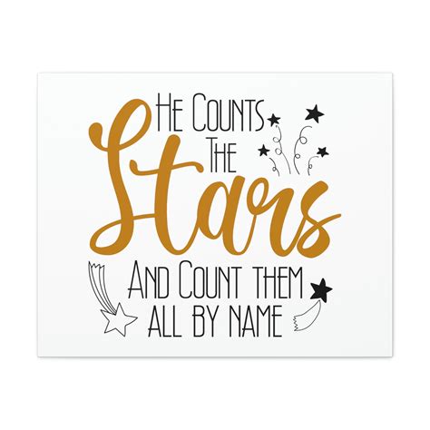 Scripture Walls Psalm 147:4 He Counts The Stars Gold Stars Christian ...