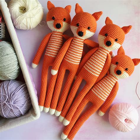 Stuffed Animals & Plushies Toys & Games Toys Crochet Fox Fox Stuffed ...
