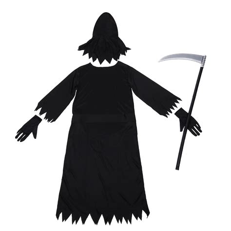 Buy Grim Reaper Costume with Scythes, Halloween Costumes for Kids ...