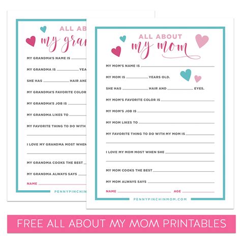 All About My Mom Template, Web this resource is a mother's day all ...
