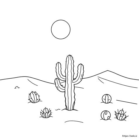 Easy Desert Coloring Pages