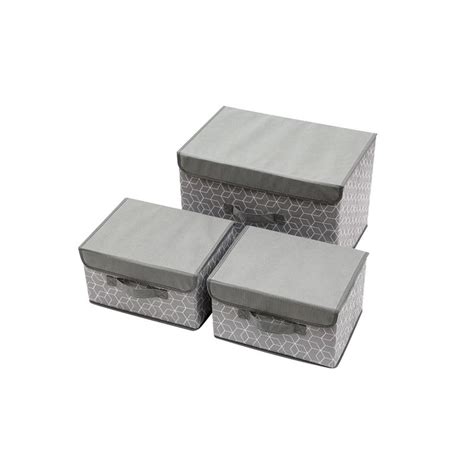 Buy House of Quirk Charcoal Foldable Storage Basket with Lid & Handle ...